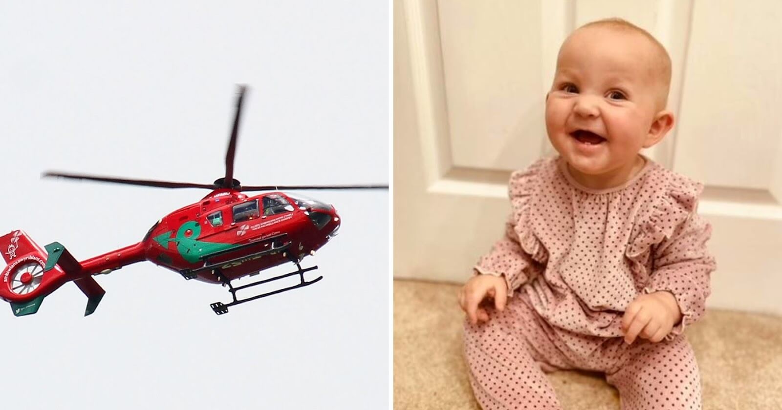 Parents of premature baby saved by airlift are fundraising for Wales Air Ambulance