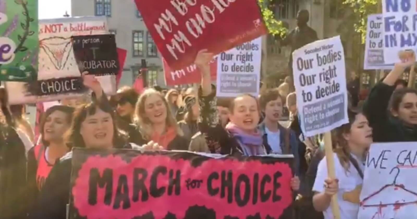 Pro-abortion protestors chant & sing over women’s heartbreaking testimony