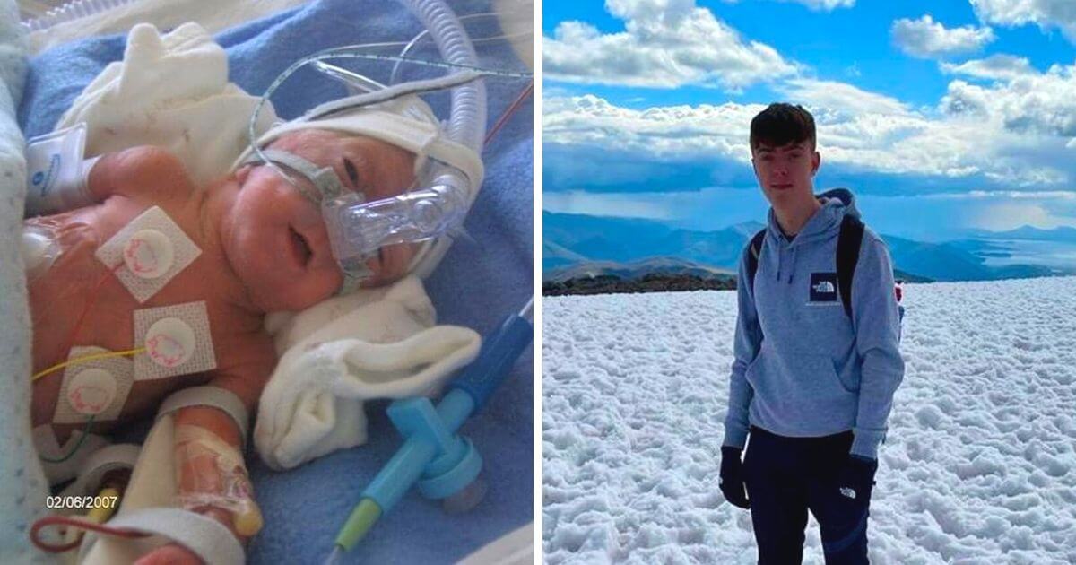 A baby boy born before the abortion limit 15 years ago is now raising money for premature babies