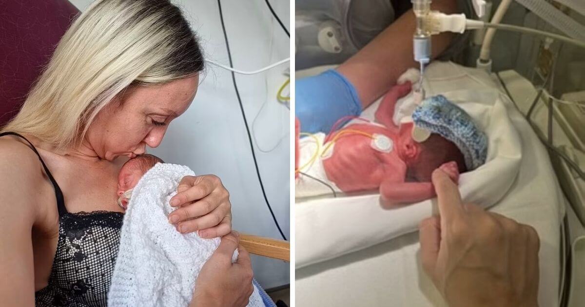 Premature baby helps save mum's life after medics discover tumour during a hospital visit to see her daughter