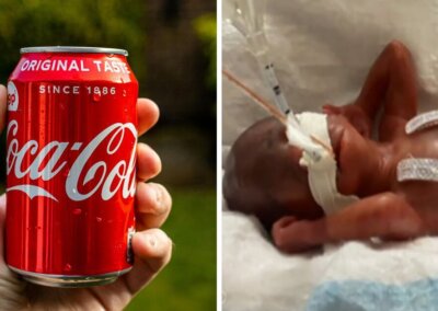 Baby boy born weighing the same as a can of coke at 27 weeks now meeting his milestones at one year old