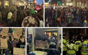 Press release – Manchester students left “terrified” as out-of-control mob barricades, spits on, threatens, and wishes rape on them for their pro-life views