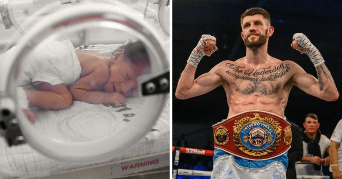 Boxer Jason Cunningham's son weighed as much as boxing gloves