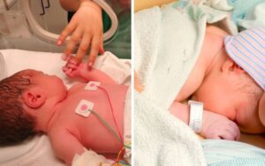 Premature baby born 15 weeks early while parents on holiday