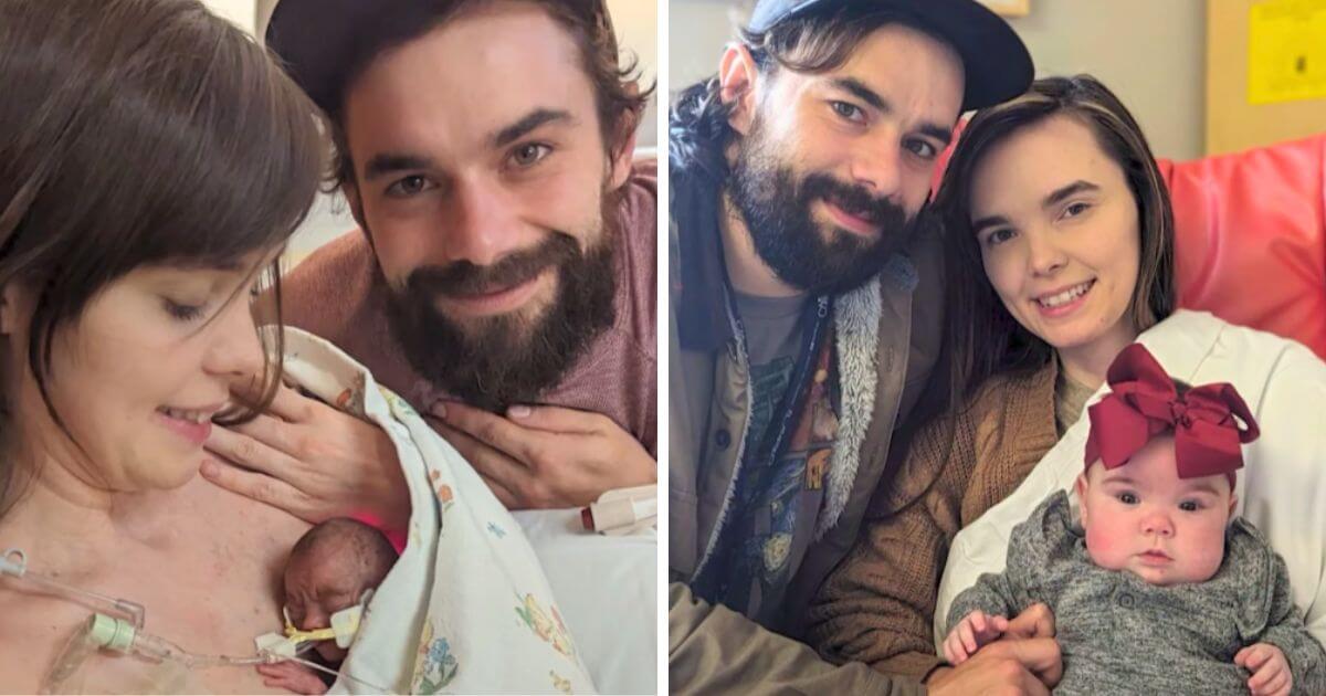 Tiny Christmas “miracle baby” home after birth at 23 weeks