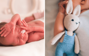 Mother of 23-week tiny twins makes toy rabbits for hospital staff and babies