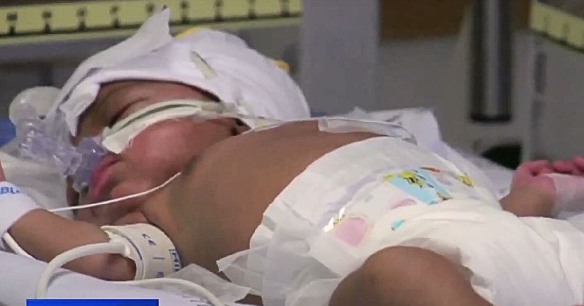 Born at 24 weeks weighing 1lb 9oz, baby Daveen is now thriving at home