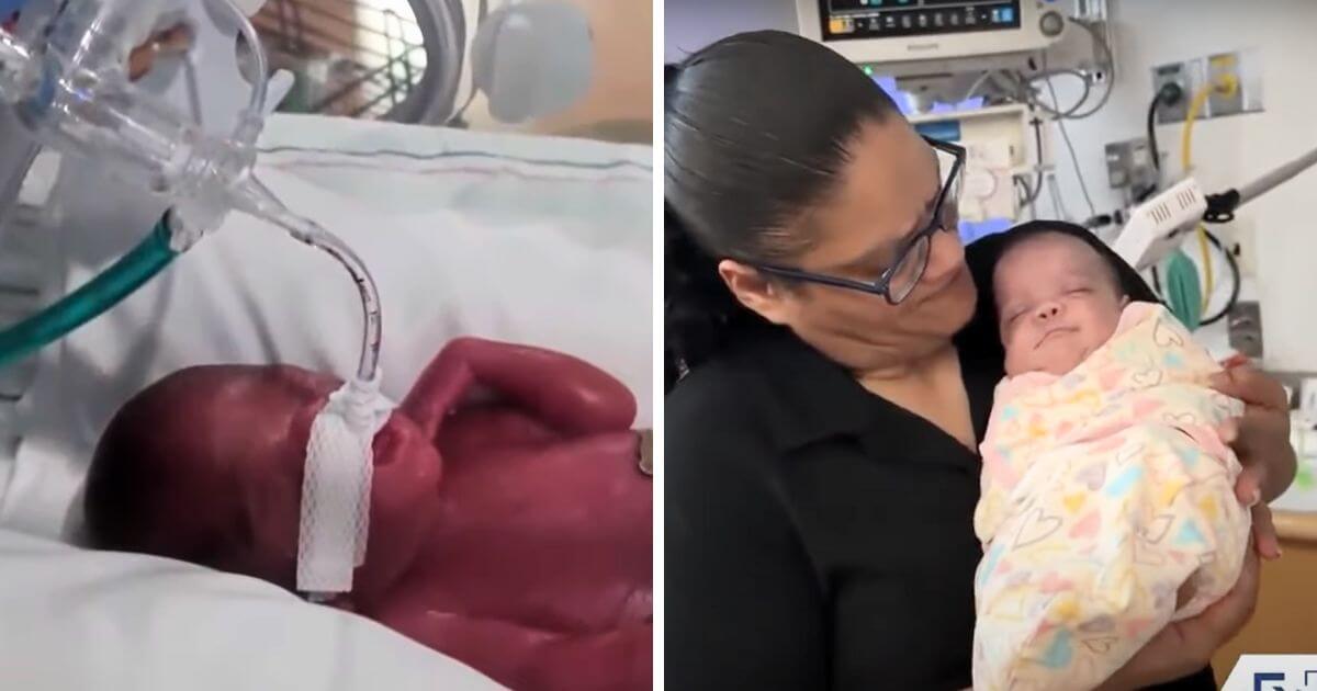 “She’s truly amazing” Baby girl born at 23 weeks defies the odds and goes home after five months in hospital
