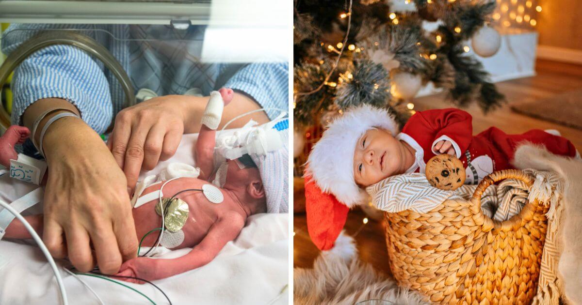 Extremely premature baby born in family car goes home in time for Christmas