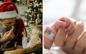 Premature babies celebrate Christmas together and meet Father Christmas