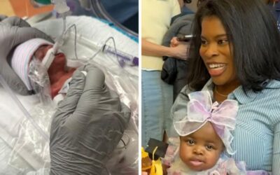Mother and baby, born 30 years apart, both premature and treated by the same doctor