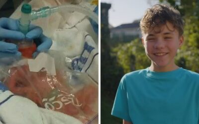 Premature baby born 13 weeks early and put in Tesco sandwich bag now “thriving”