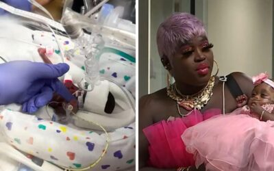 Tiny premature baby weighing just 301g goes home from hospital after 7 months