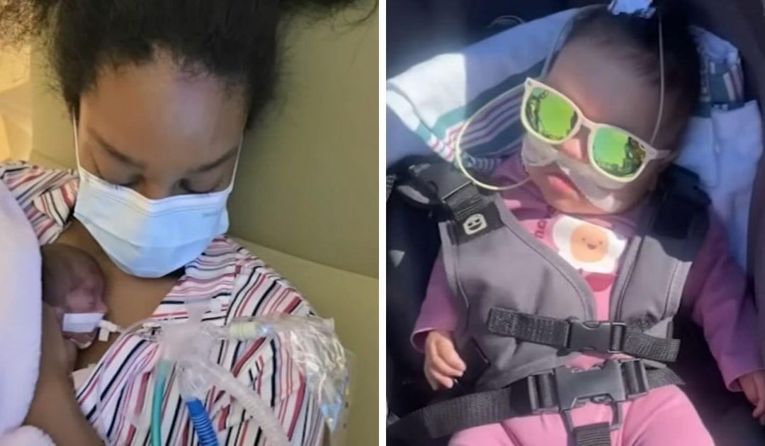 Premature baby girl finally leaves the NICU after 236 days