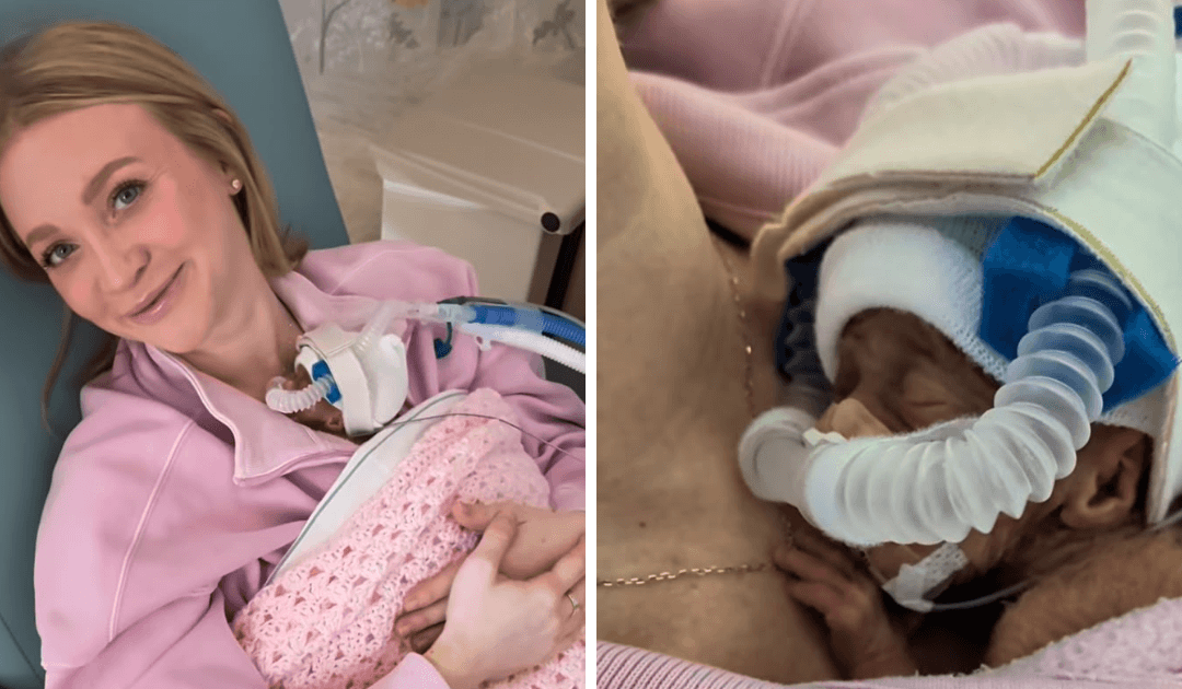 Mum offered abortion finally holds premature daughter after life-threatening pregnancy