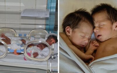 Mum who mistook labour for food poisoning gives birth to premature twins in moving car
