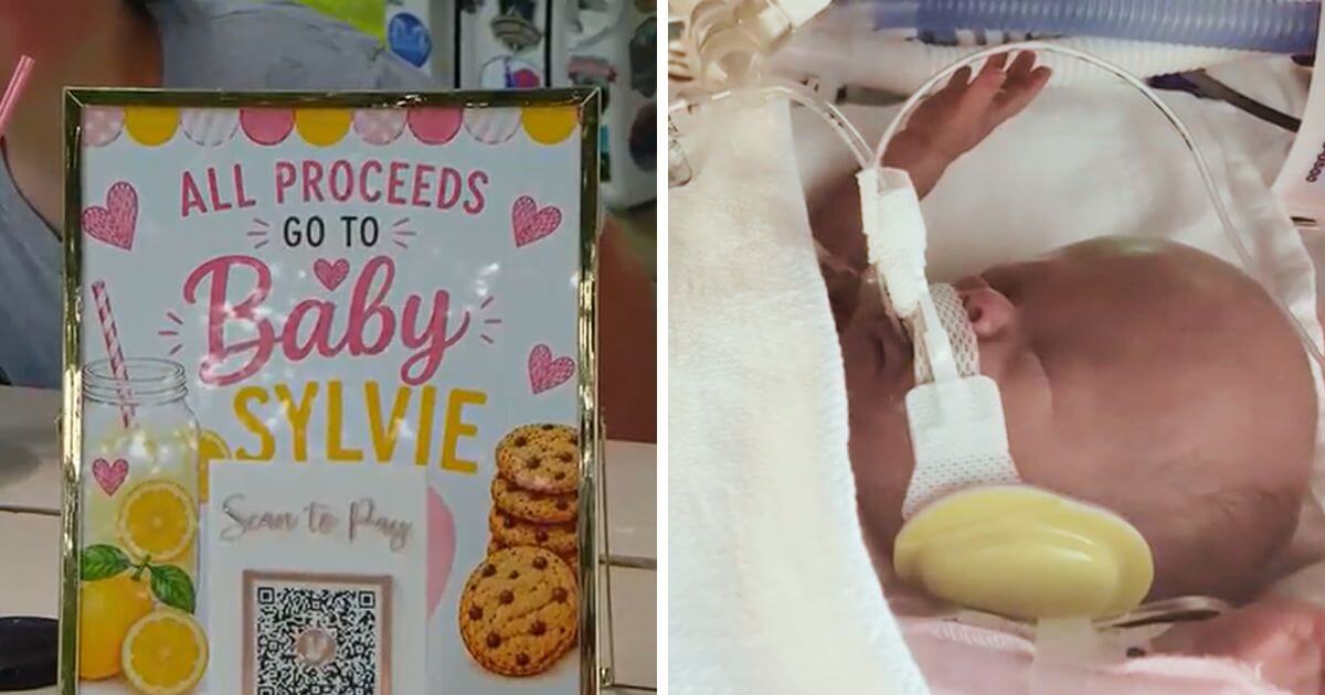 Baby Sylvie, born at just 25 weeks weighing 1lb, doubles her weight as community rallies around her family