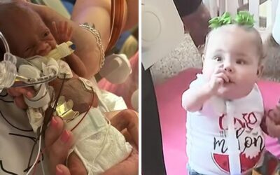 Premature baby girl finally goes home after spending first year of her life in hospital